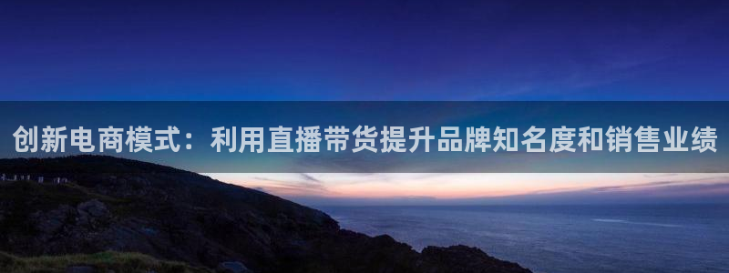 919体育直播平台：创新电商模式：利用直播带货提升品牌知名度和销售业绩